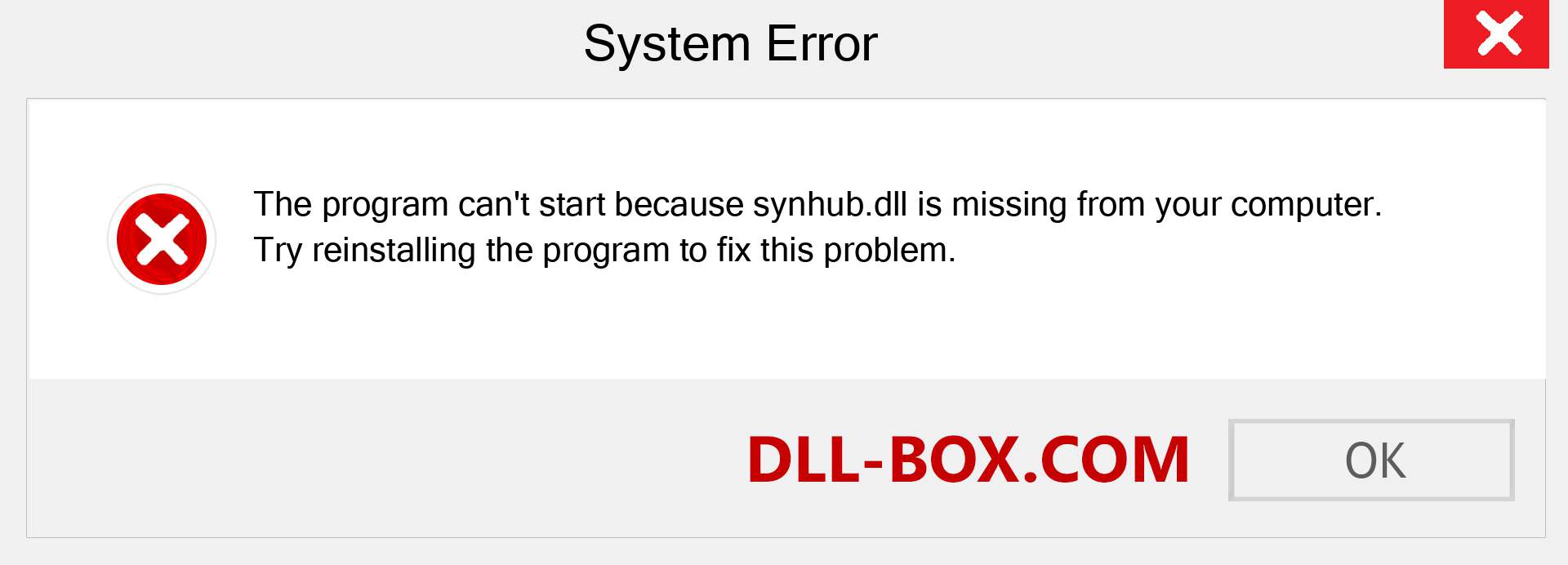  synhub.dll file is missing?. Download for Windows 7, 8, 10 - Fix  synhub dll Missing Error on Windows, photos, images